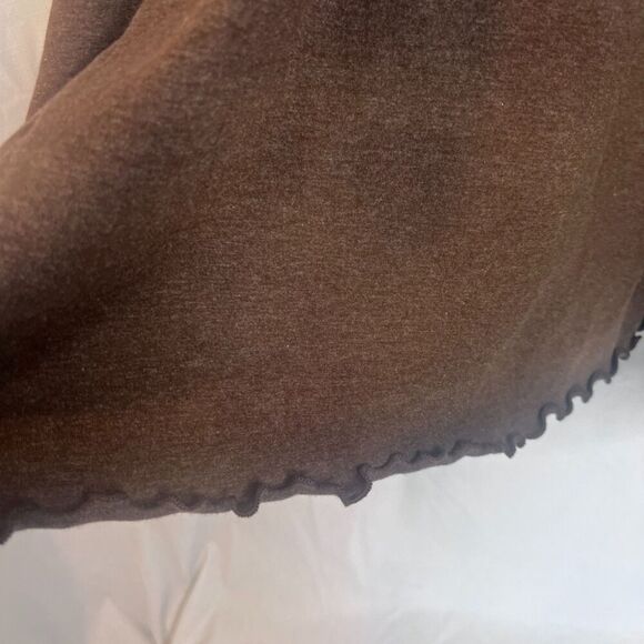 Laura Hlavac Ruffled Trim Longline Cardigan Open Front Cotton Blend Size Large - Picture 4 of 13